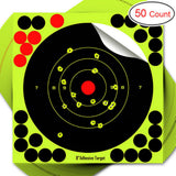 50Pcs Set Adhesive Shooting Target Papers Reactive Splatter Targets