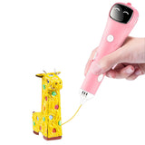 3D Printing Pen with PLA Filament Drawing 3D Doodler Pen for Kids and Adults DIY Art Gift Pink
