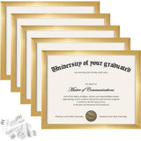 Certificate Frame with Clear Plexiglass for Wall and Tabletop Gold