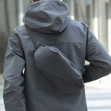Travel Sling Bag Stylish Crossbody Bag Water-resistant Shoulder Bag for Sport Work Hiking Gray