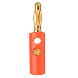 40 PCS Connector 4mm Gold Plated Banana Audio Speaker Plugs for Audio Red