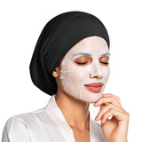 Adjustable Hair Cap for Curly Hair Braid Sleep Cap for Sleeping Women Men Black