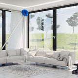 Extendable Ceiling Cleaning Duster Spider Web Microfiber Cleaner Brush Blue