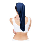 Satin Women's Sleep Hair Hat Care Sleeping Bonnet Night Cap Blue