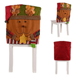 Christmas Chair Covers with Santa Hat – Holiday Dinner Party Decoration Style 3