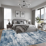 Runner Rug Washable Rug Modern for Bedroom Living Room Bedside Floor Blue