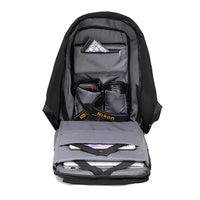 Anti-Theft Backpack School Travel Laptop Bag with USB Charging Port Black