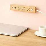 4Pcs Set Punch-Free Socket Organizer Wall Mount Plug Fixer Adhesive Power Strip Holders Green