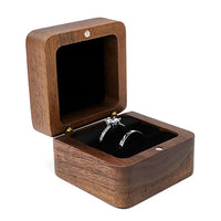 Wooden Ring Box Retro Jewelry Display Holder
