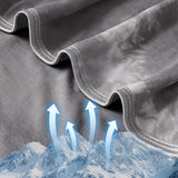 Cooling Summer Blanket Lightweight Cold Throw for Hot Sleepers Gray