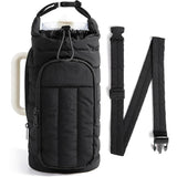 Water Bottle Holder Crossbody Bag with Strap Gym Accessories Black