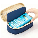 Large Capacity Pencil Case Student Teen Girls Boys Navy Blue