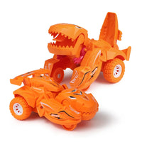 Crash Transforming Dinosaur Car Toy Deformation Toy Car Kid Gift Orange