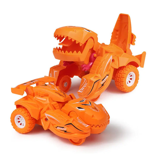 Crash Transforming Dinosaur Car Toy Deformation Toy Car Kid Gift Orange