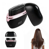 Mini Hair Straightener Rechargeable Portable Hair Straightener Brush Black