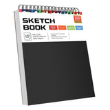 2Pcs Sketch Book 100 Sheets Spiral Top Drawing Notebook Artist Sketchbook