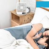 5 Speed Desktop Fan USB Rechargeable 180 Degree Foldable Digital Display Fan White