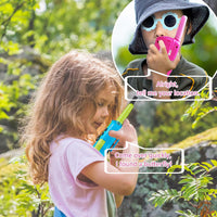 2Pcs Set Walkie Talkies for Kids 22 Channels 2-Way Walkie Talkie Toys for Camping Hiking Indoor Outdoor Rose Red