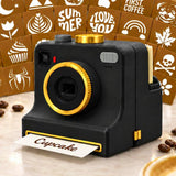 Camera Shaped Latte Art Stencil Retro Coffee Tool for Cafe Barista Black