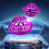 Flying Orb LED Hover Ball Toy – Galaxy Boomerang Spinner with Lights Purple