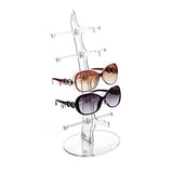 Sunglasses Display Stand for 5 Pairs Sunglasses Show Rack Glasses Holder Transparent