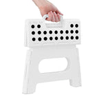 Folding Step Stool Portable Lightweight Stool for Adult White