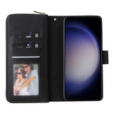 Leather Wallet Flip Case Compatible With Samsung S26 Series Black