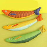 3Pcs Saury Fish Cat Toys Interactive Cat Kitten Kicker Teething Toys
