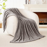 Soft & Fluffy Fleece Throw Blanket Perfect for Sofa Couch Chair Bed Living Room & Bedroom Gray