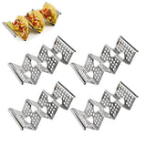 4Pcs Set Stainless Steel Taco Holders Taco Stand for Tortillas Burritos Crepes