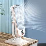 Wireless Cooling Table Fan Portable Tower Fan 5 Speed 720 Degree Oscillation White
