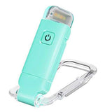 USB Rechargeable Clip On LED Book Light for Bed Night Reading Tiffany Blue