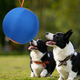 Dog Herding Ball Outdoor with Reinforced Oxford Fabric and Slow Deflation Blue