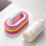 5 PCS Multi Layer Sponge Cleaning Brush Set for Kitchen and Bathroom Red