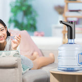 Electric Water Dispenser Pump Automatic Water Bottle Pump for Universal Bottle Black