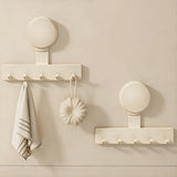 Razor Holder for Shower Powerful Suction Cup Shower Hooks for Towel Loofah Razor Squeegee White