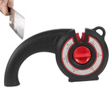 6-in-1 Kitchen Knife Sharpener Multi-Use Rotary Knob for Home Cooking Black