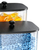 4Pcs Laundry Storage Container with Airtight Wooden Lids For Laundry Room Black
