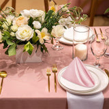 10 PCS Polyester Satin Dinner Napkins for Weddings Hotels Dining Pink