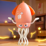 Dancing Electric Octopus Toy – Crawling Musical Squid for Tummy Time Pink