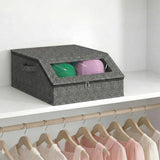 Stackable Hat Storage for Baseball Caps Holds up to 30 Caps Hat Organizer for Closet Dark Grey
