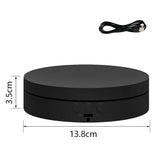 360 Rotating Display Stand Electric for Jewelry and Photography Black