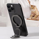 Removable Magnetic Ring Holder & Phone Grip for iPhone 12–16 Series Black
