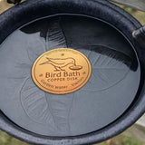 Copper Bird Bath Cleaning Disc for All-Season Outdoor Birdbaths Round Shape