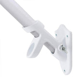 45 and 90 Degree Dual Hole Flag Pole Wall Mount Adjustable Aluminum White