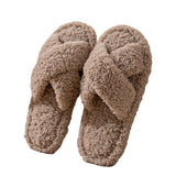Non Slip Open Toe Slippers for Women Indoor and Outdoor Light Brown