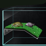 Turtle Basking Platform Simulation Grass Turtle Ramp for Fish Tank Aquarium