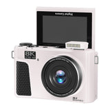 8K Digital Camera with Flip Screen WIFI Remote Control for Photography Light Pink