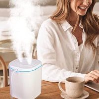 2L USB Double Spray Humidifiers with Colorful Light Cool Mist Ultrasonic Steam Air Humidifier White