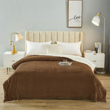 Reversible Throw Blanket Fuzzy Blanket Faux Sherpa Blanket for Bed Sofa Coffee